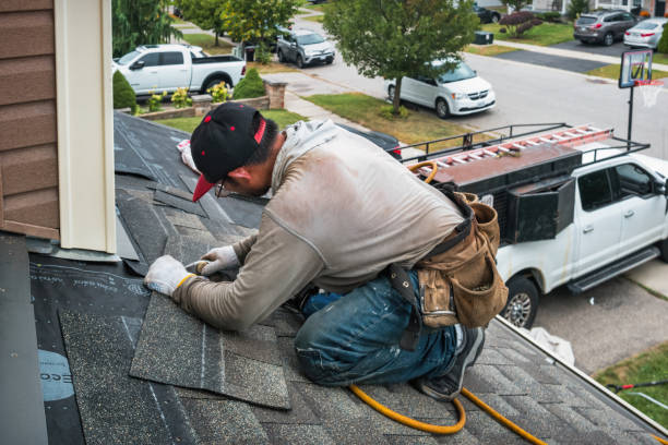 Professional Gutter Repair And Installation technician working in Mount Carmel, PA